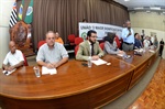 Luiz Arruda, Gilmar Rotta, Matheus Erler, Laércio Trevisan Jr e Paiva participaram da passeata