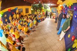 Homenagem foi entregue na sede da escola, em solenidade que contou com a participação dos alunos e professores da escola