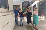 Vereador foi recebido pela diretora da escola, pela coordenadora e pela engenheira da Semob