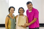 Vereadora Sílvia Morales (PV), professora Marilda Soares e vereador Pedro Kawai (PSDB)