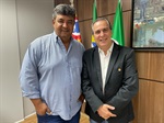 Zanatta foi recebido pelo presidente da Câmara,  Wagner de Oliveira, e pelos vereadores Zezinho Pereira  e Paraná 