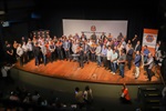 Cerimônia de entrega das viaturas teve início por volta das 10:00 horas, no Teatro Municipal "Erotides de Campos"