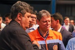 Wagner Oliveira, o Wagnão, presidente da Câmara Municipal de Piracicaba e o governador paulista Tarcísio de Freitas