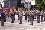 Banda do 10º BPM/I entoou o hino e canção da Polícia Militar 