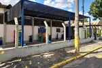 Cobertura instalada no pátio da Escola Municipal de Educação Infantil "Bruna Ferreira da Silva", no Jd. Alvorada