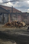 Imagem mostra serviço afetuado na rua Nicola Evangelista Neto