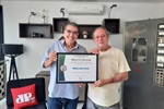 Vereador Ary Pedroso Jr. e o radialista Mário Luiz Tricta