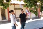 Gustavo Pompeo em visita a escolas do município nesta quinta-feira (13)