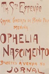 Cartaz do concerto de Ofélia do Nascimento no Teatro Santo Estevam