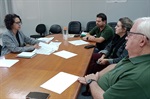 A vereadora Silvia Morales, em visita à Secretaria de Meio Ambiente e Sustentabilidade de Araraquara