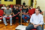 Representante da CUT e convidados na solenidade no salão nobre