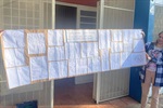 Imagem mostra a colagem de ideias realizadas por alunos da escola "Olívia Bianco".