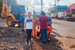 Vereador acompanha obras em trechos da avenida Comendador Guidotti