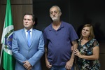 Homenageado estava acompanhado da esposa Lúcia Aparecida Fidelis