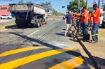 Vereador Gustavo Pompeo acompanhou obras sendo feitas na avenida Comendador Luciano Guidotti