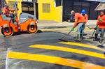 Vereador Gustavo Pompeo acompanhou obras sendo feitas na avenida Comendador Luciano Guidotti