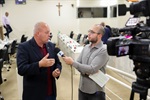 Gilmar Rotta foi o entrevistado do programa Primeiro Tempo, transmitido ao vivo do Plenário "Franscisco Antonio Coelho" na noite desta quinta (5), minutos antes da 56ª Reunião Ordinária de 2023