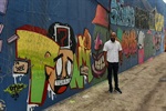 Reforma do piso já está prevista; grafitagem foi realizada por artistas da Casa do Hip Hop