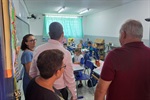 Reunião na Escola Municipal "Nathalio Zanotta Sabino" aconteceu nesta terça (5)