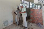 Vereador Thiago Ribeiro acompanhou as obras das futuras instalações da Divisão de Patrimônio da Semad