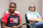 Renata Aguiar Souza (à esquerda), Presidente do Siemaco Piracicaba e Região, e Maria Emília Caparroz, assistente social do Siemaco