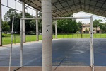 Moradores reivindicaram melhorias em quadra de esportes