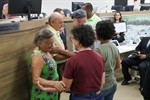 Paroquianos receberam homenagem durante a reunião