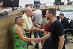 Paroquianos receberam homenagem durante a reunião