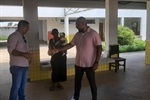 Vereador Acácio Godoy, em visita ao prédio onde vai funcionar a creche do bairro Tatuapé