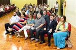 Em primeiro plano, os homenageados pelo Dia Municipal da Escola Dominical