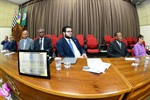 Luiz Arruda, João Manoel e Matheus Erler foram os vereadores que compuseram mesa na solenidade