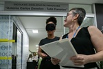 Os participantes da oficina realizaram exercícios práticos sobre acessibilidade 