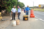 Vereador acompanhou início das obras nesta segunda-feira