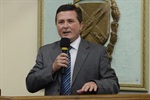 O presidente da solenidade, o vereador Laércio Trevisan Júnior