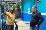 Vereador vistoria finalização de obras de reformas em Artemis