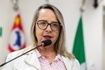 Yara Martins Tremocoldi em discurso na tribuna popular da 32ª Reunião Ordinária da Câmara Municipal de Piracicaba