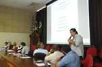 Paiva discursa durante o encontro, que reuniu cerca de 80 pessoas