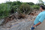 Chuva ininterrupta por duas horas provocou erosão do solo