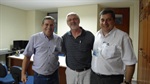 Pedro Cruz, o padre Marco Biaggi e o assessor Marcos Vanceto