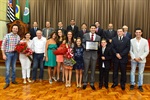 Entrega de título de Cidadão Piracicabano a Ediberto Diamantino