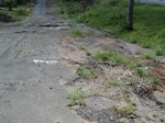 Antes. Rua Diamantina, no bairro Parque Peoria