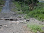 Antes da intervenção do vereador, a rua estava danificada