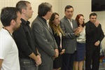 Familiares acompanharam entrega de homenagem na sala da presidência