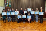 Homenageados e autoridades