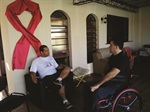 André Bandeira com o coordenador da ONG, Paulo Henrique Soares
