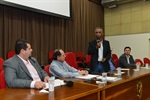 Presidente da Câmara de Piracicaba, João Manoel dos Santos, saudando os presentes