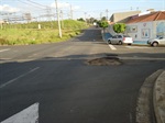 Buraco em cruzamento no Parque Conceição antes de o pedido de Moschini ser atendido