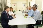 Encontro foi na sala da presidência do Legislativo