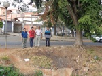 Luiz Arruda vistoria Córrego do Enxofre