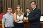 Entrega de título de Cidadã Piracicabana a Natália Brozulatto